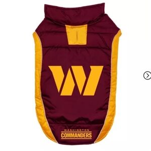 NFL Washington Commanders Dog Puffer Jacket Size Large NEW with Tags